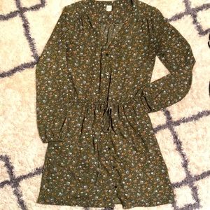 GAP - green floral print dress - size Small
